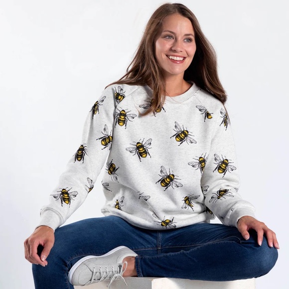 🐝 Bee Animal Print Sweater Pullover Sweatshirt - Picture 6 of 6